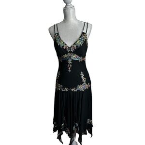 Y2K Sue Wong Silk Fairycore Beaded Dress